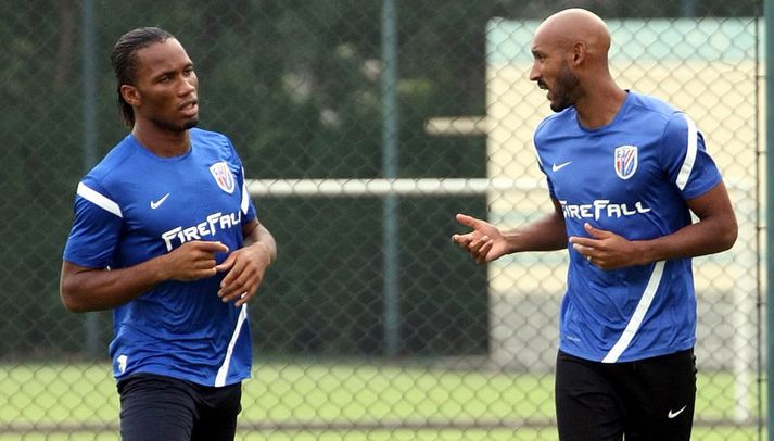 Didier Drogba og Nicolas Anelka.