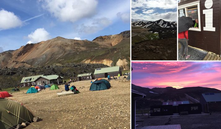 Fjöldi ferðamanna í Landmannalaugum í sumar er svipaður og undanfarin ár að sögn skálavarðar.