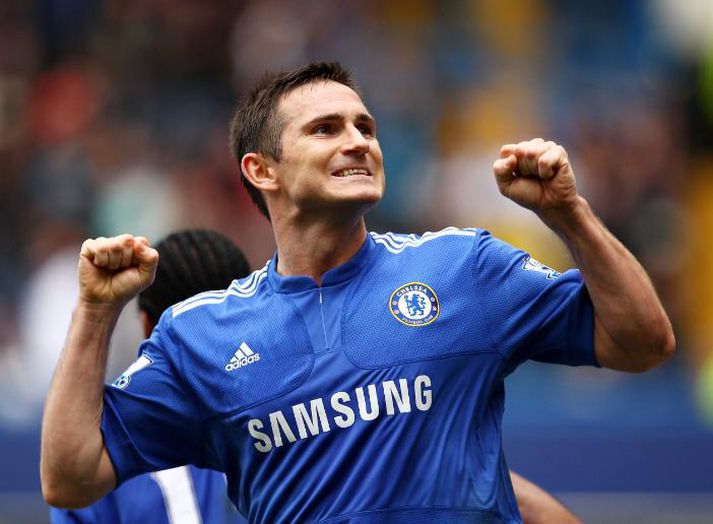 Lampard fagnar einu af mörkunum fjórum.
