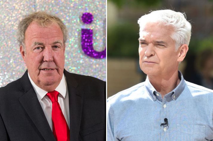 Jeremy Clarkson segir Phillip Schofield saklausan af ásökunum. Hann segir málið vera nornaveiðar og að verið sé að bola miðaldra karlmönnum af skjánum.