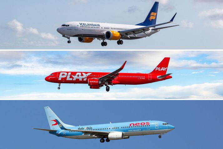 Icelandair, Play og Neos sækjast eftir að íslenska ríkið fái þeim ókeypis losunarheimildir í ár. Ríkissjóður verður af hundruð milljóna króna sem hann hefði annars haft í tekjur af því að bjóða heimildirnar upp á markaði.