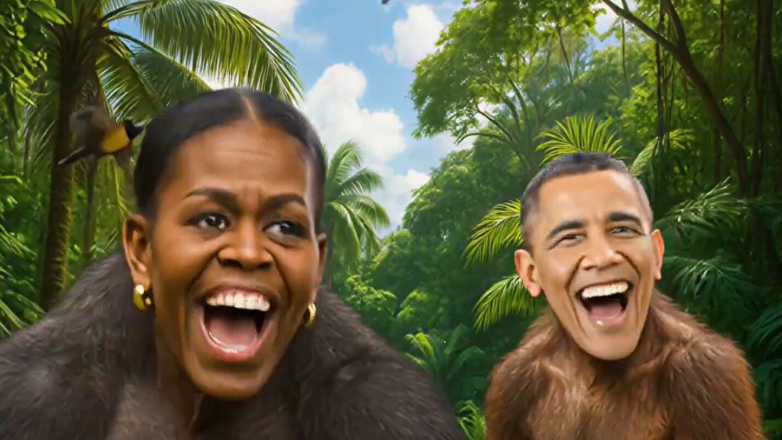 Trump birti mynd­band af Obama-hjónum sem öpum