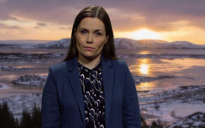 Katrín Jakobsdóttir forsætisráðherra kynnti ný markmið Íslands í loftslagsmálum á sérstökum leiðtogafundi Sameinuðu þjóðanna í dag. Fundurinn fór fram rafrænt.