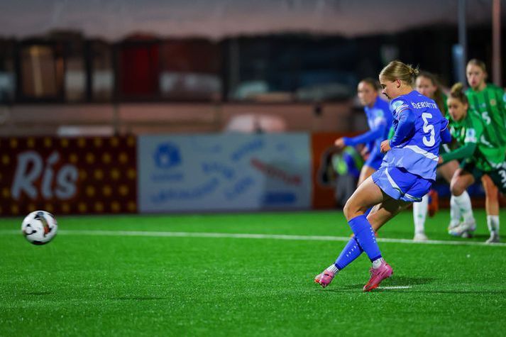 Emilía Kiær Ásgeirsdóttir er búin að skora sín fyrstu mörk fyrir bæði landsliðið og RB Leipzig