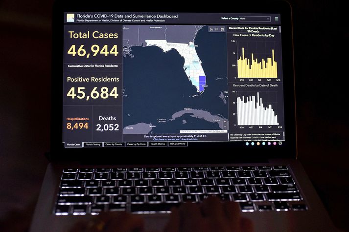 Jones kom að gerð gagnagrunns um faraldur kórónuveirunnar í Flórída.