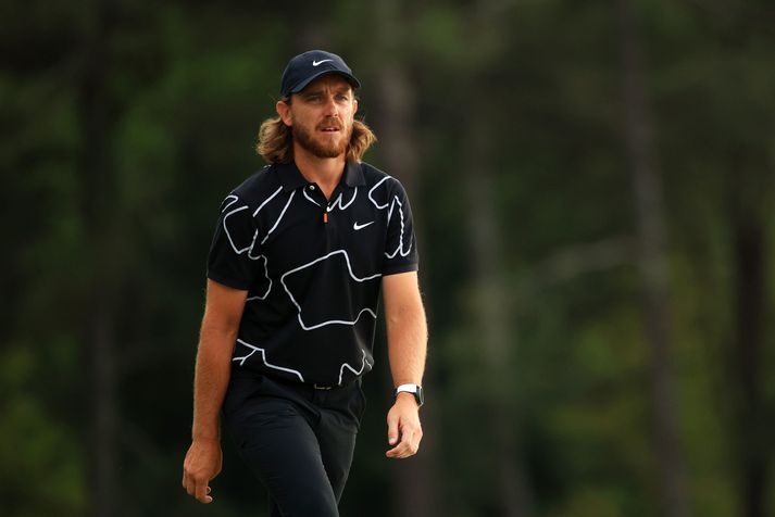 The Masters - Round One AUGUSTA, GEORGIA - APRIL 08: Tommy Fleetwood of England walks to the on the 18th green during the first round of the Masters at Augusta National Golf Club on April 08, 2021 in Augusta, Georgia. (Photo by Mike Ehrmann/Getty Images)