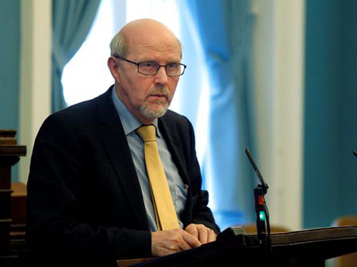 Jón Bjarnason tók á móti Evrópuþingmönnum í gær. Mynd/ GVA.