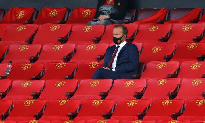 Liðin hans Ed Woodward,  Manchester United, var sett í sérstakan Ed Woodward flokk. Hér fylgist hann með leik Manchester United á dögunum.