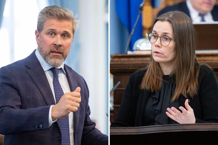 Bjarni Benediktsson fjármálaráðherra segir sameiningar í sjávarútvegi hafa reynst þjóðarbúinu vel. Katrín Jakobsdóttir forsætisráðherra segir nýleg dæmi þar sýna hvernig auður í landinu hefur safnast á fárra manna hendur.