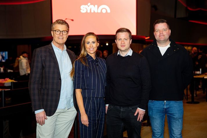 Sigmar Vilhjálmsson sölustjóri sjónvarps, Ragnhildur Guðmundsdóttir forstöðumaður auglýsingasviðs Sýnar, Davíð Baldursson vörustjóri og Stefán Örn Einarsson sölustjóri Vísis og útvarps, fóru yfir vel heppnaðan vetur á Sýn Sport og Sýn +. Auk þess kynntu þau nýjung í auglýsingum.