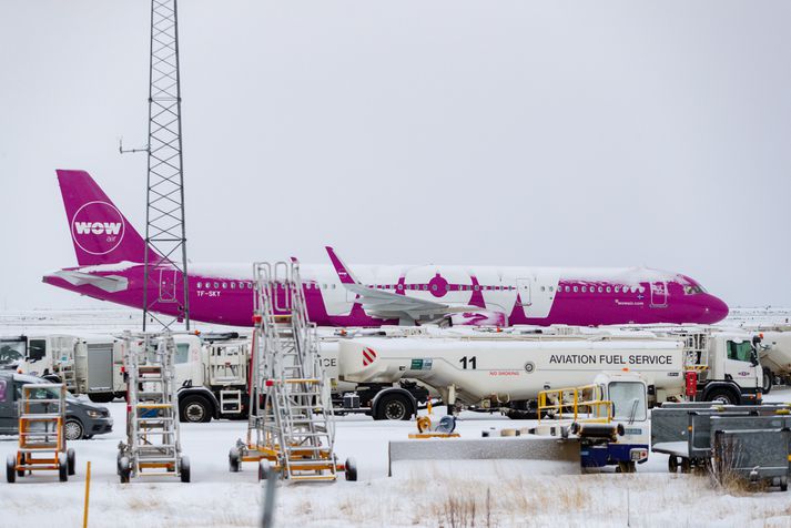 Vél WOW air TF-GPA hefur verið kyrrsett á Keflavíkurflugvelli frá því í mars.