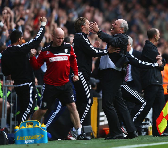 Martin Jol og félagar fögnuðu sigurmarki Bent vel.