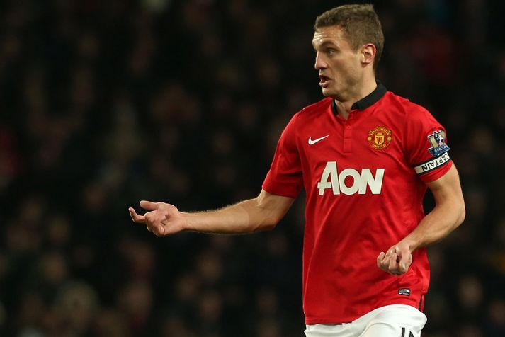 Nemanja Vidic í leik með Man. Utd. um helgina.