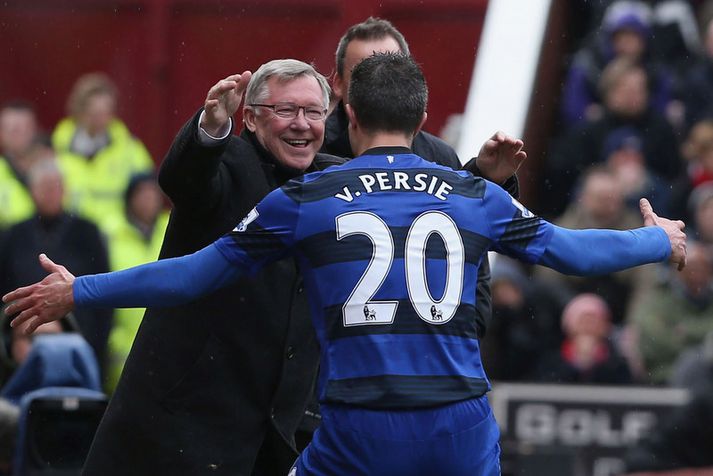 Sir Alex Ferguson og Robin van Persie áttu í góðu sambandi, en Skotinn hætti eftir að stýra honum í eina leiktíð.