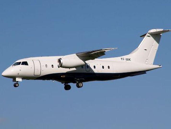 Dornier vél þeirrar gerðar sem ráðherrar og föruneyti þeirra flugi í til Rúmeníu.
