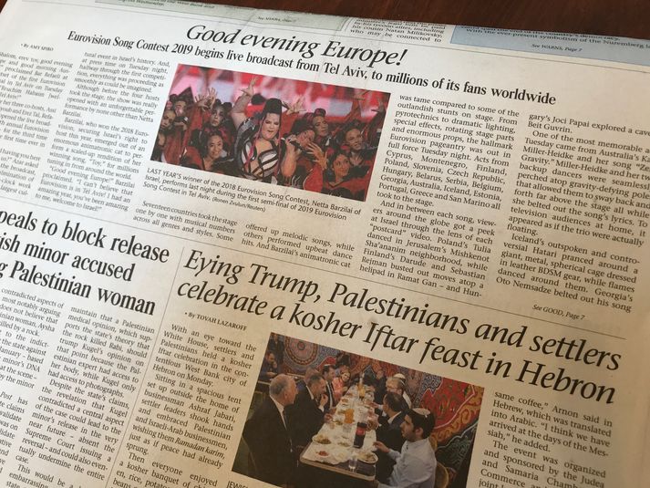 Good evening Europe! er fyrirsögnin á forsíðugrein The Jerusalem Post.