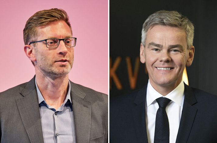 Jón Guðni Ómarsson, bankastjóri Íslandsbanka og Ármann Þorvaldsson, bankastjóri Kviku.