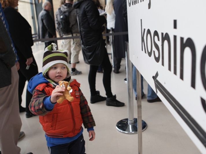 Frá kosningu utan kjörfundar í Laugardalshöll vegna þingkosninganna í apríl sl.