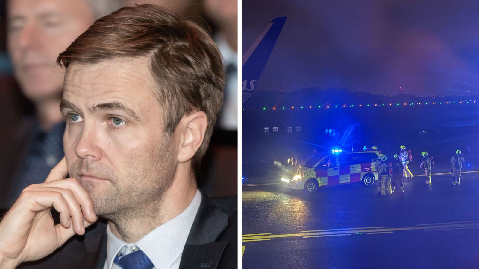 Níu Ís­lendingar um borð í flug­vél sem hafnaði uti á grasi