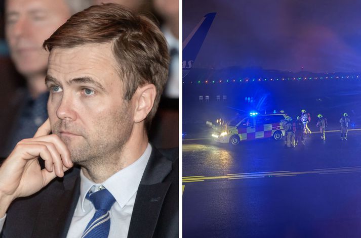 Finnur Beck var einn af níu sem voru um borð SAS-flugvélarinnar.