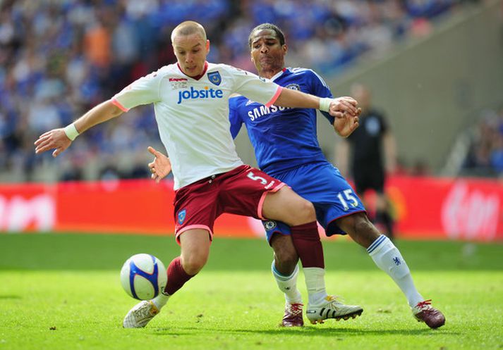 Jamie O'Hara í leik með Portsmouth á síðustu leiktíð.