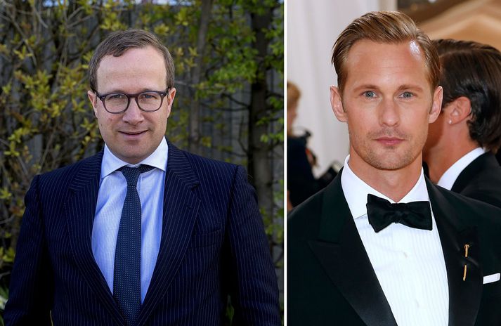 Andri Snær Magnason og Alexander Skarsgård.