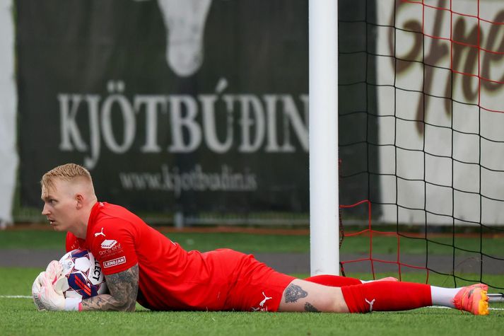Mathias Brinch Rosenorn, markmaður Stjörnunnar, í leik kvöldsins