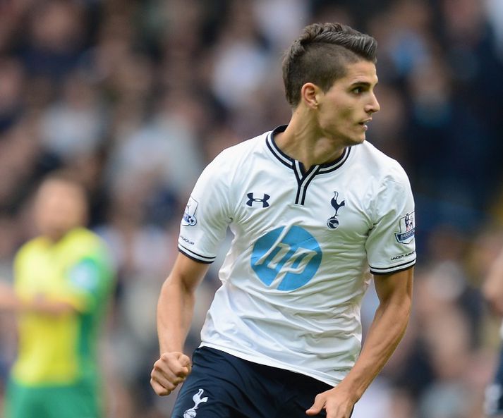 Lamela í leik með Spurs.