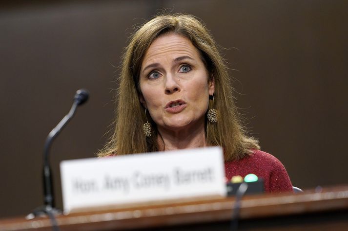 Amy Coney Barrett segjast túlka ákvæði stjórnarskrár Bandaríkjanna og lög eins og þau hafi verið skrifuð.