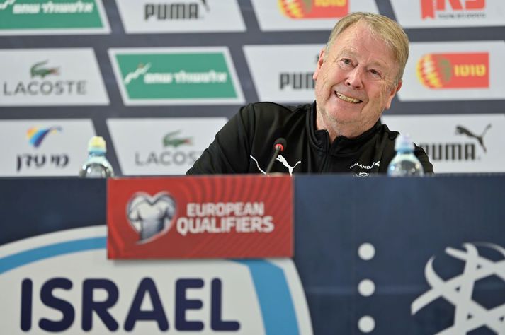 Åge Hareide, þjálfari íslenska karlalandsliðsins, sat fyrir svörum á blaðamannafundi í dag.