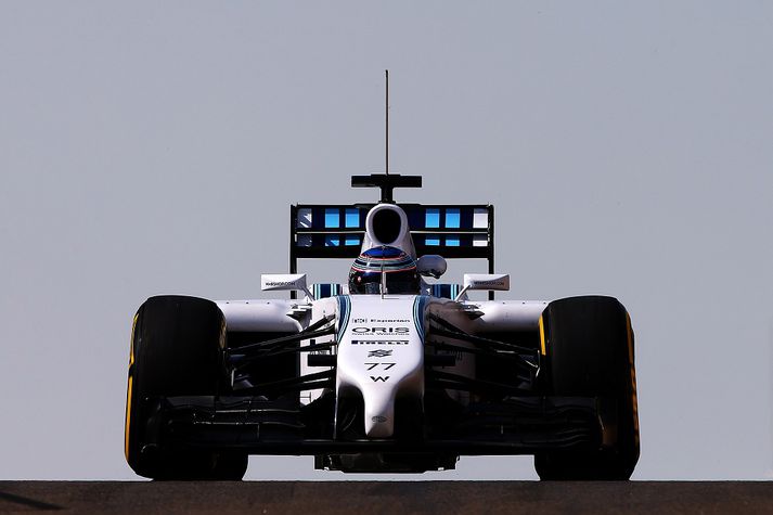 Valtteri Bottas, ökumaður Williams, á fleygiferð. Fallist hefur verið á kröfu liðsins í þrotabú Glitnis.