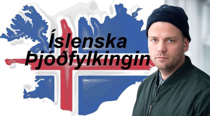 Frosti tekur sig vel út við merki Þjóðfylkingarinnar, en honum finnst hann grátt leikinn af félagsskapnum.
