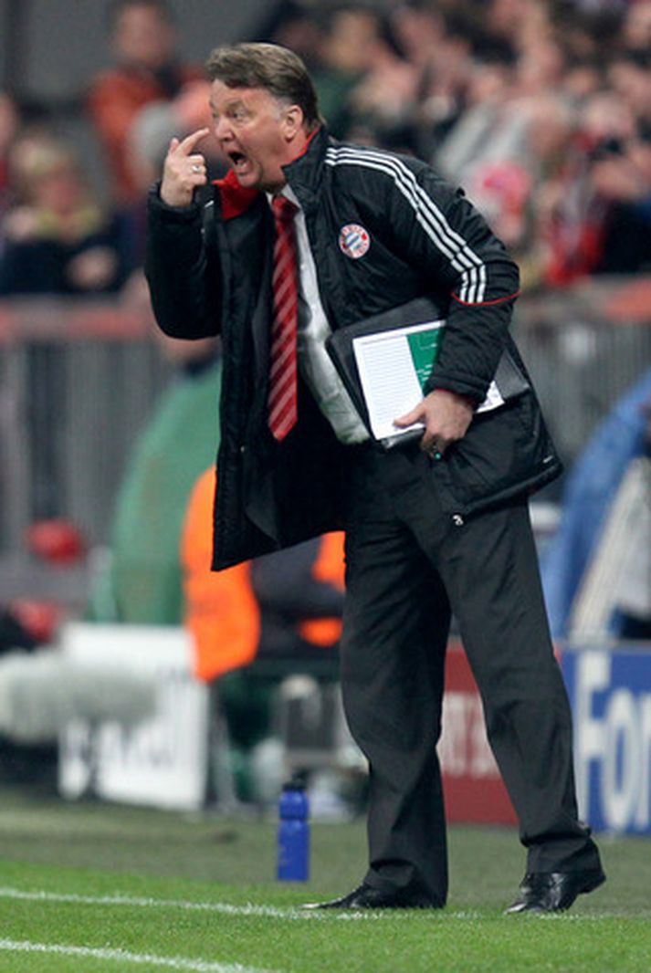 Louis van Gaal á leiknum í kvöld.