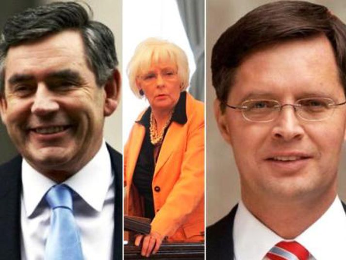Jóhanna vill hitta á fundum kollega sína, þá Gordon Brown og Jan Peter Balkenende.