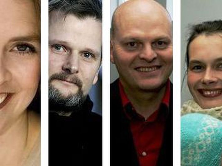 Eva María Jónsdóttir, Óskar Jónasson, Hallgrímur Helgason og Oddný Sturludótir.