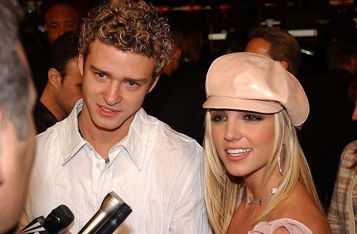 Britney Spears og Justin Timberlake voru kærustupar frá 1998 til 2002, eða þar til hann sagði henni óvænt upp með textaskilaboðum.