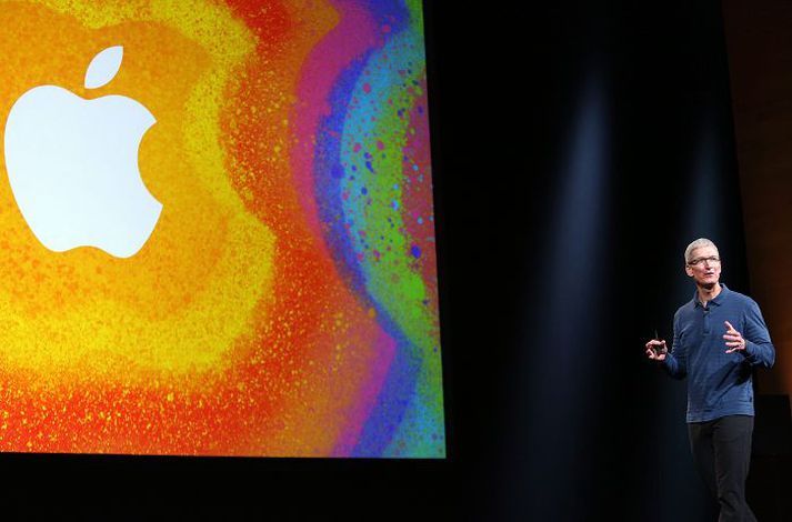 Með enn eitt trompið uppi í erminni? Tim Cook, forstjóri Apple, kynnir nýja armbandsgræju til sögunnar á næstunni, ef eitthvað er að marka sögusagnir í tæknigeiranum vestra. Nordicphotos/AFP
