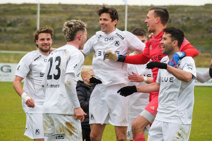 Keflvíkingar fögnuðu innilega í leikslok