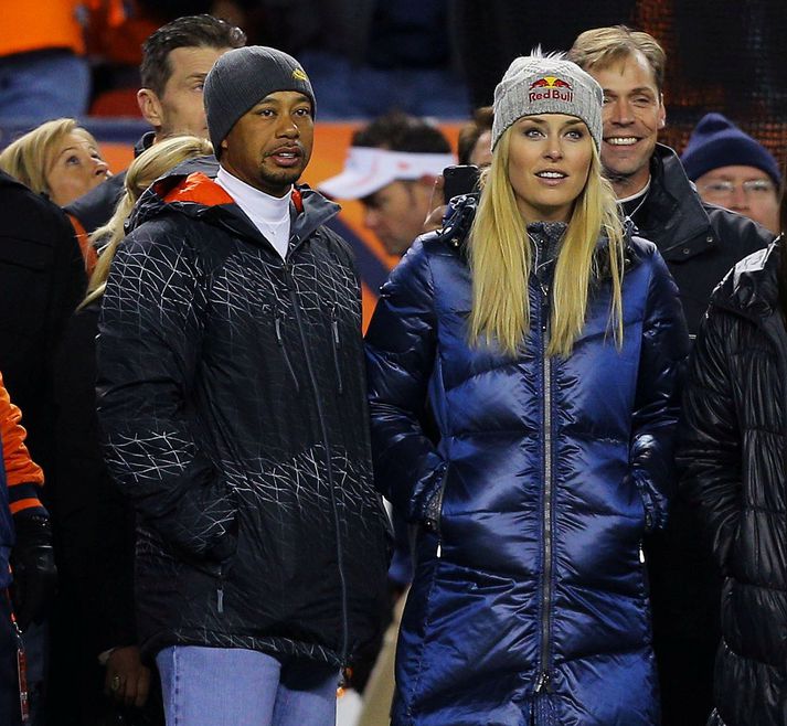 Vonn og kærastinn hennar, Tiger Woods, skelltu sér á NFL-leik í Denver síðasta sunnudag.