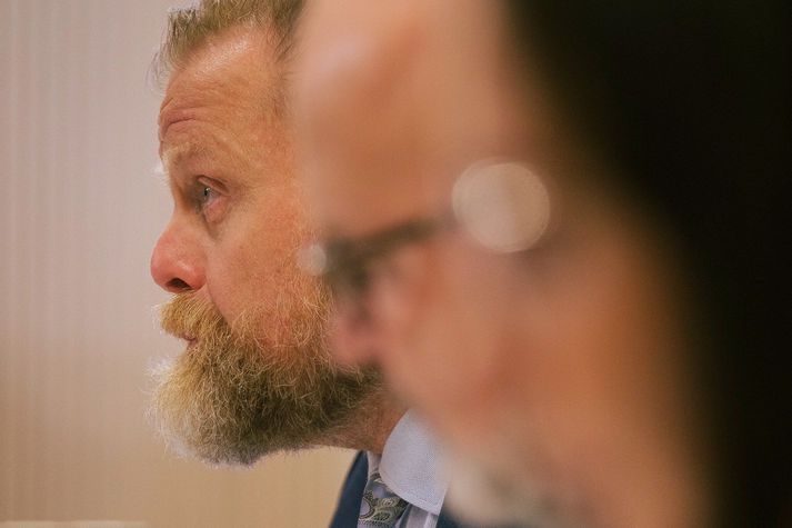 Frá blaðamannafundi peningastefnunefndar í morgun.