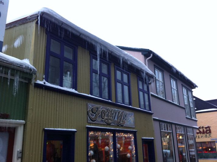 Svona var umlits á Laugaveginum í dag.