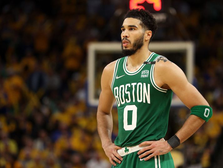 Jayson Tatum, leikmaður Boston Celtics og faðir.