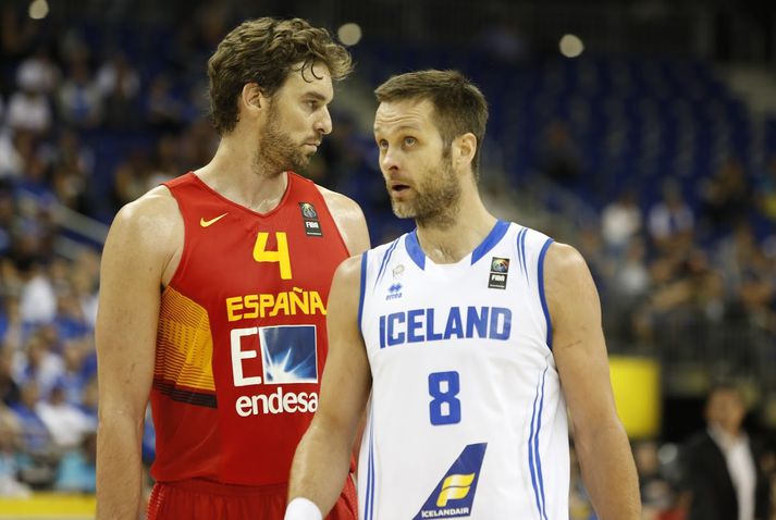 Hlynur Bæringsson og Pau Gasol.