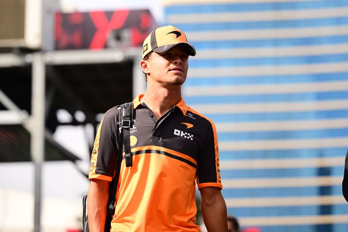 Lando Norris var ekki sáttur með mótherja sinn í Aserbaísjan.