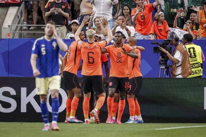 Sænska landsliðið átti engin svör gegn Hollandi í gær