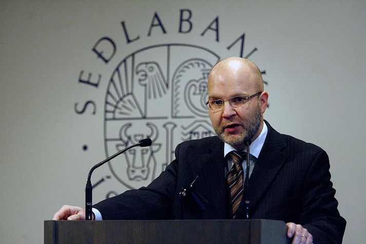 Þórarinn G. Pétursson, aðalhagfræðingur Seðlabanka Íslands, kynnti efni Peningamála, efnahagsspár bankans, á kynningarfundi á miðvikudag. Fréttablaðið/Pjetur