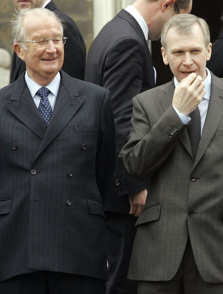 Albert II konungur Belgíu og Yves Leterme fyrrverandi forsætisráðherra.