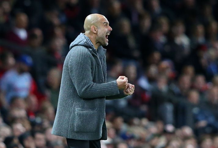 Guardiola var í stuði í dag.