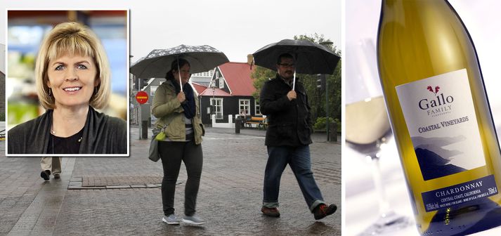 Veðrið hefur líklega haft áhrif á hvítvínssölu.