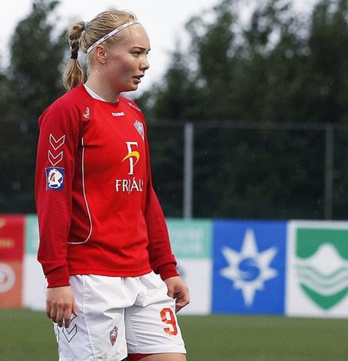 Margrét Lára Viðarsdóttir skoraði tvívegis í dag.